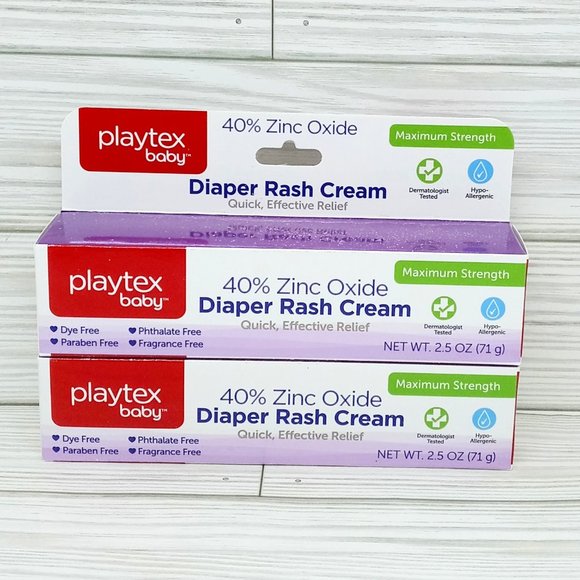 Playtex Baby Diaper Rash Cream Maximum Strength 2.5 oz 2 Pack - Picture 1 of 4